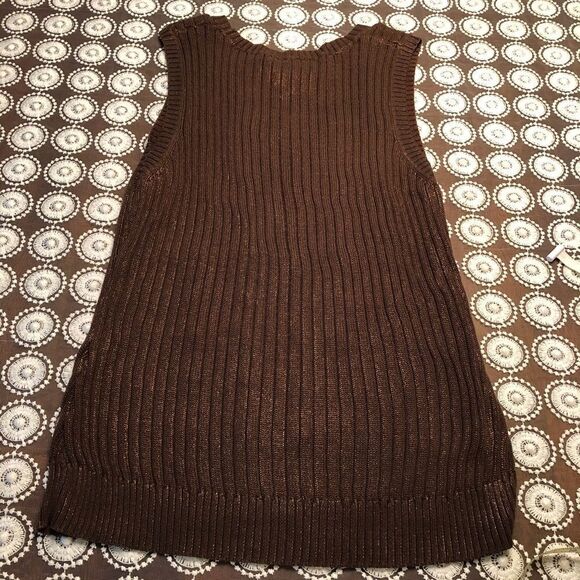 Isaac Mizrahi for Target Metallic Brown Vest - Picture 2 of 7